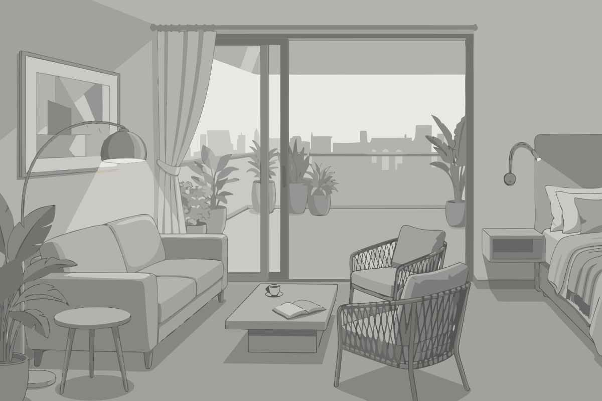 Apartment mit Terrasse